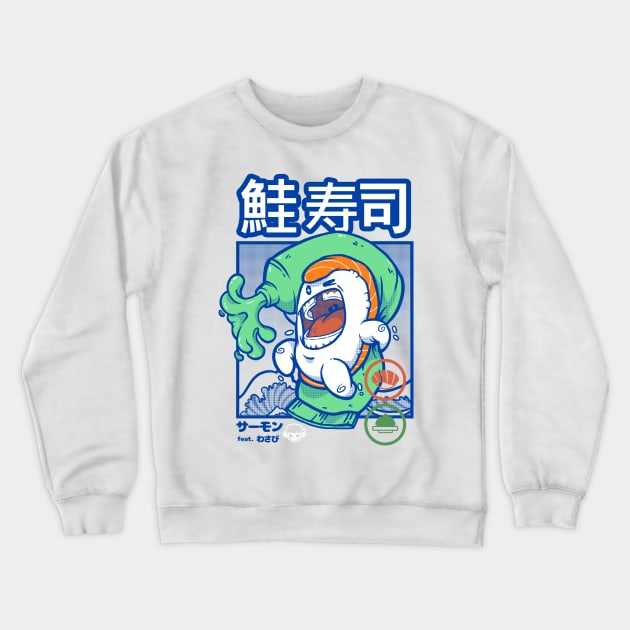 SALMON SUSHI v3 Crewneck Sweatshirt by mankeeboi